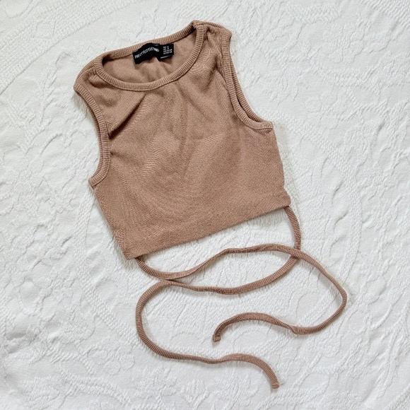 Pretty Little Thing Cropped Tie Tank - Picture 2 of 3